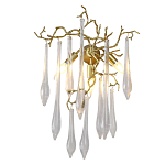 Бра с декором в виде ветвей и стеклянных подвесок в форме капель Droplet Chandelier варинант исполнения - 2 | Loft Concept в Екатеринбурге