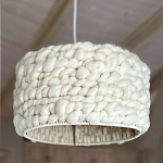 Вязаный шерстяной светильник Knitted wool lamp Cylinder варинант исполнения - 2 | Loft Concept в Екатеринбурге
