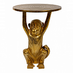 Столик с подстольем в виде обезьянки Bombay Gold варинант исполнения - 2 | Loft Concept в Екатеринбурге
