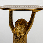 Столик с подстольем в виде обезьянки Bombay Gold варинант исполнения - 4 | Loft Concept в Екатеринбурге