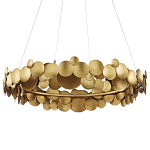 Люстра круглая из многослойных золотых дисков Metal Disc Chandelier варинант исполнения - 5 | Loft Concept в Екатеринбурге