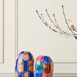 Люстра  с круглыми прозрачными шарами на серебряном каркасе Silver Stalk варинант исполнения - 3 | Loft Concept в Екатеринбурге