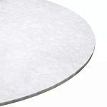 Круглый обеденный стол с белой мраморной столешницей White Tabletop on Black Base варинант исполнения - 6 | Loft Concept в Екатеринбурге