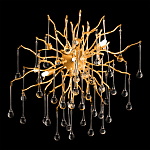 Бра с лучеобразным основанием и подвесками из прозрачного стекла в виде длинных капель Droplet Chandelier варинант исполнения - 2 | Loft Concept в Екатеринбурге