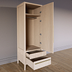 Узкий Шкаф Primo с 2 выдвижными ящиками Светлый дуб варинант исполнения - 7 | Loft Concept в Екатеринбурге