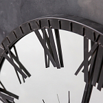 Часы настенные зеркальные с чёрным металлическим циферблатом Mirror Tower Clock варинант исполнения - 4 | Loft Concept в Екатеринбурге
