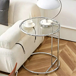 Дизайнерский журнальный стол круглый на стальном каркасе Fahek варинант исполнения - 2 | Loft Concept в Екатеринбурге