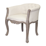 Кресло низкое в стиле прованс Бежевый Лен Louis French Armchair  варинант исполнения - 3 | Loft Concept в Екатеринбурге