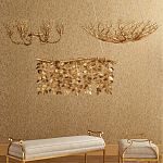 Люстра в форме золотой чаши из кораллов Coral Decor варинант исполнения - 3 | Loft Concept в Екатеринбурге