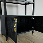 Стеллаж со стеклянными полками Elsa Dreams Black варинант исполнения - 2 | Loft Concept в Екатеринбурге