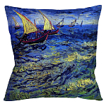 Подушка декоративная Корабли Impressionism in Art варинант исполнения - 1 | Loft Concept в Екатеринбурге