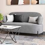 Диван в велюровой обивке серого цвета COLOR BLOCK варинант исполнения - 8 | Loft Concept в Екатеринбурге