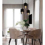 Каскадный светильник с 3-мя плафонами из дымчатого стекла Volta Flos Cascade Hanging Lamp варинант исполнения - 3 | Loft Concept в Екатеринбурге