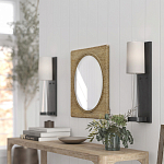 Бра на прозрачном штативе с тканевым абажуром в форме цилиндра Conciseness варинант исполнения - 5 | Loft Concept в Екатеринбурге