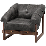 Кресло Duncan винтажная черная кожа варинант исполнения - 2 | Loft Concept в Екатеринбурге