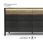 Комод 8 ящиков с подсветкой на рельефном фасаде Warm Industrial варинант исполнения - 6 | Loft Concept в Екатеринбурге