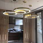 Люстра Light Ring Horizontal Латунь варинант исполнения - 3 | Loft Concept в Екатеринбурге