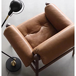 Кресло с деревянным каркасом и обивкой из натуральной кожи Medieval Furniture варинант исполнения - 5 | Loft Concept в Екатеринбурге