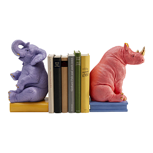 Держатель для книг Elephant and Rhinoceros Bookend