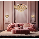 Люстра каскадная с подвесками в форме колец Galaxy of Light варинант исполнения - 8 | Loft Concept в Екатеринбурге