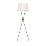 Торшер на трех тонких перекрещенных ножках с белым конусным абажуром из льна Feiss варинант исполнения - 5 | Loft Concept в Екатеринбурге