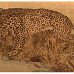 Картина с изображением Леопардов Leopards by stream варинант исполнения - 2 | Loft Concept в Екатеринбурге