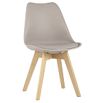 Стул с основой из пластика и мягким сиденьем Arvika Beige варинант исполнения - 1 | Loft Concept в Екатеринбурге