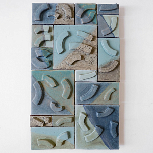 Геометрическое Объемное Панно Blue Curve