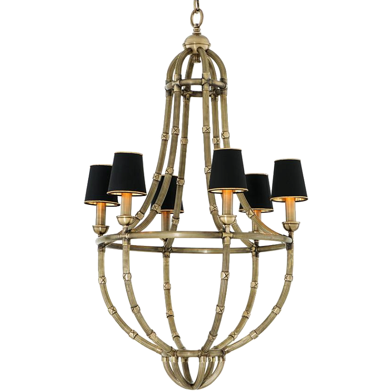 Люстра Chandelier Moreaux L Латунь Черный в Екатеринбурге | Loft Concept 