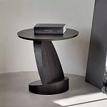 Дизайнерский журнальный столик чёрный с круглой столешницей Arycy варинант исполнения - 5 | Loft Concept в Екатеринбурге