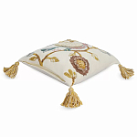 Чехол на подушку с кисточками и вышивкой птиц Ethnic mix Birds Square варинант исполнения - 1 | Loft Concept в Екатеринбурге