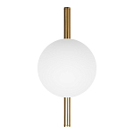 Бра с золотым основанием и белым плафоном в форме шара Bubble варинант исполнения - 4 | Loft Concept в Екатеринбурге