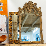 Зеркало настенное в ажурной раме с эффектом старины Classic Ornament Mirror варинант исполнения - 2 | Loft Concept в Екатеринбурге