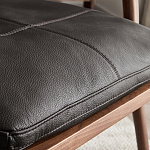 Кресло c каркасом из массива дерева и мягкой кожаной обивкой Walnut Armchair варинант исполнения - 7 | Loft Concept в Екатеринбурге