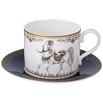 Чайный сервиз из фарфора с изображением лошадей на 6 персон 14 предметов Porcelain Horse Set варинант исполнения - 2 | Loft Concept в Екатеринбурге