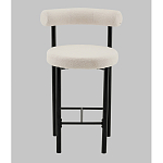 Стул полубарный Floreo букле молочный варинант исполнения - 4 | Loft Concept в Екатеринбурге