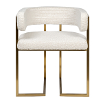 Стул букле бежевый с каркасом цвета матовое золото Tactility варинант исполнения - 1 | Loft Concept в Екатеринбурге