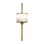 Бра вертикальное с белым полукруглым плафоном и длинным стержнем S Kichler варинант исполнения - 1 | Loft Concept в Екатеринбурге