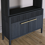 Стеллаж Primo с ящиками Черный дуб  варинант исполнения - 3 | Loft Concept в Екатеринбурге