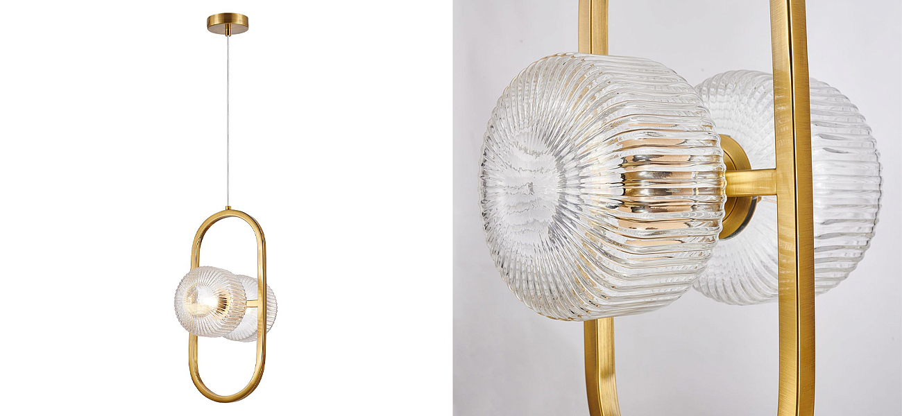 Подвесной светильник с рельефными плафонами Blown Glass Подвесной светильник с рельефными плафонами Blown Glass - Loft-Concept в Екатеринбурге