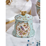 Шкатулка голубого цвета с рисунком и состаренным эффектом Eden Garden варинант исполнения - 9 | Loft Concept в Екатеринбурге