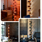 Торшер с каркасом из множества полок Links варинант исполнения - 3 | Loft Concept в Екатеринбурге