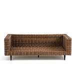 Трехместный садовый диван из плетеного пластика Matteo варинант исполнения - 8 | Loft Concept в Екатеринбурге