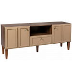 ТВ-тумба бежевая из массива бука с 2-мя дверками и ящиком Wenge Light варинант исполнения - 1 | Loft Concept в Екатеринбурге