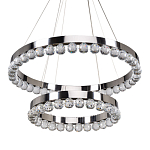 Люстра с двумя кольцами цвета хром и прозрачными хрустальными шарами по периметру Sacramento Transparent Balls Chandelier варинант исполнения - 1 | Loft Concept в Екатеринбурге