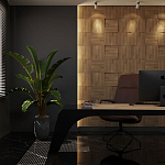 Гипсовая 3D панель с принтографией PM-08 варинант исполнения - 1 | Loft Concept в Екатеринбурге