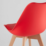 Стул с основой из пластика и мягким сиденьем Arvika Red варинант исполнения - 6 | Loft Concept в Екатеринбурге