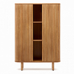 Буфет из ясеневого шпона с открытыми полками и 2-мя раздвижными дверями Toinette варинант исполнения - 2 | Loft Concept в Екатеринбурге