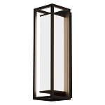 Уличный настенный светильник прямоугольный с чёрной рамкой Geometric Glow варинант исполнения - 1 | Loft Concept в Екатеринбурге