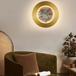 Бра в форме диска цвета латунь Brass Borders варинант исполнения - 4 | Loft Concept в Екатеринбурге